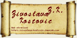 Živoslava Kostović vizit kartica